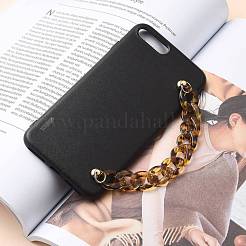Catena di cordoli di pelli di leopardo imitazione acrilica per portachiavi fai da te&nbsp;X-HJEW-JM00400-01