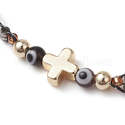 Braccialetti di perline di vetro intrecciate per le donne&nbsp;BJEW-MZ00122-05