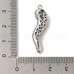 Pendentif en zircone cubique micro pavé de laiton placage en rack&nbsp;KK-A229-03F-P