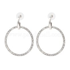 Pendientes colgantes de aleación y rhinestone de cristal&nbsp;EJEW-G467-01P-01