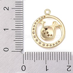 Pendentifs en laiton zircon cubique transparent&nbsp;FIND-B077-02G-06