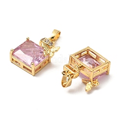Ottone micro spianare pendenti zirconi&nbsp;KK-G533-13G-02