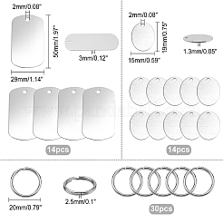 Blanko-Anhänger Schlüsselanhänger DIY-Kit&nbsp;DIY-GA0002-50