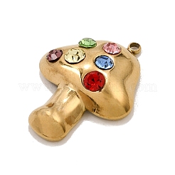 Colgantes de rhinestone de acero inoxidable 304&nbsp;RB-CBA9060-05G