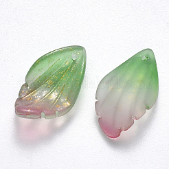 Zweifarbige sprühlackierte Glasanhänger&nbsp;GLAA-T016-11E
