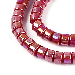 Fili di perline di vetro opaco placcate color ab&nbsp;GLAA-T026-2x4mm-P03