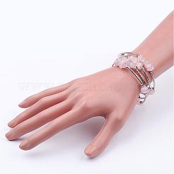 Quattro cicli di gemme involucro perline bracciali&nbsp;BJEW-JB02590