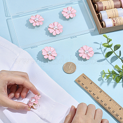 6 Stück Manschettenknöpfe aus Kunststoff mit Blumen-Motiv&nbsp;FIND-CY0001-64