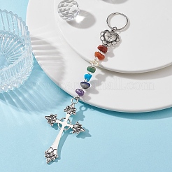 Porte-clés en alliage de style tibétain&nbsp;KEYC-JKC00552-01