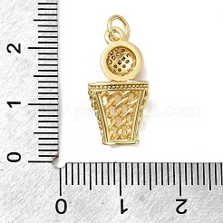 Pendentifs avec zircon cubiques à micro-pavés en laiton&nbsp;KK-H092-09B-G