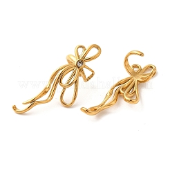 Pendientes de acero inoxidable 304 con lazo&nbsp;EJEW-C113-02G