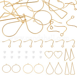 DIY Herz Dreieck Tropfen Messing Ohrhänger Bastelset&nbsp;DIY-TA0012-94