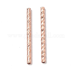 Perline a tubo dritto in ottone placcato a cremagliera&nbsp;KK-WH0061-03C-RG