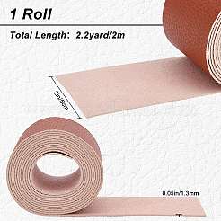 Tissu en cuir pu tissu litchi uni&nbsp;AJEW-WH0034-89D-03
