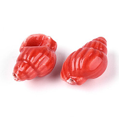Perline porcellana stampato fatto a mano&nbsp;PORC-T133-01B-01