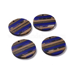 Pendentifs en résine transparente et bois de noyer&nbsp;RESI-TAC0017-68A-04