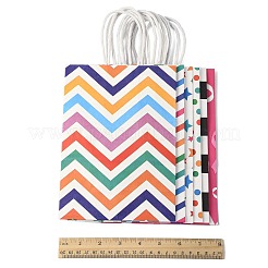 12 Stück 6-farbig bedruckte Tragetaschen aus Papier&nbsp;CARB-FS0001-05