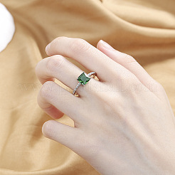 Fingerringe aus Messing mit Mikropavé-Kubikzirkonia für Damen&nbsp;FS-WG14AB5-03
