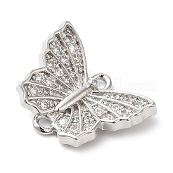 Ciondoli connettore in ottone con micro pavé di zirconi chiari&nbsp;KK-G503-35P