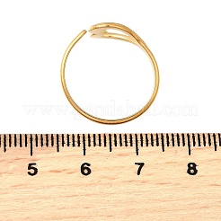 Verstellbare offene Manschettenringe aus 304 Edelstahl mit hohlem Herz für Damen&nbsp;RJEW-M103-01B-G