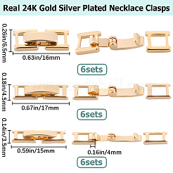 18 Satz 3 Stile umweltfreundliche Messing-Uhrenarmbandverschlüsse&nbsp;KK-BBC0008-43