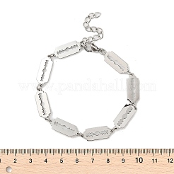 Bracelets à maillons rectangulaires en acier inoxydable 304 pour hommes et femmes&nbsp;BJEW-D042-38P