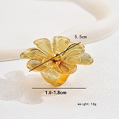 Elegante hohle Blumen-Manschettenringe aus Eisen für die Brautdame&nbsp;KR3281
