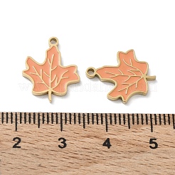 Pendentifs en émail et acier inoxydable 304 avec placage ionique (IP)&nbsp;STAS-P339-15G-02