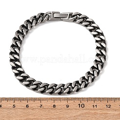 Bracelets à maillons cubains en acier inoxydable 667 pour femmes et hommes&nbsp;BJEW-F529-01AS