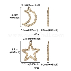 8pcs 2 Arten Legierungsanhänger&nbsp;FIND-YW0003-61