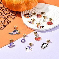 Ciondoli pendenti europei in lega di smalto di Halloween&nbsp;PALLOY-FS00014