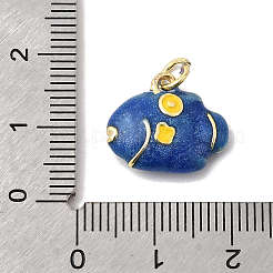 Ciondoli smaltato in ottone&nbsp;KK-P343-03G-01