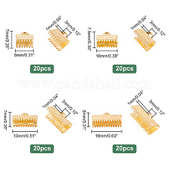 80 Stück Messing-Crimp-Enden in 4 Stilen&nbsp;FIND-PH0007-12
