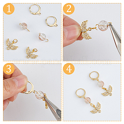 80 pieza de accesorios para pendientes de palanca de acero inoxidable 304 de 2 colores&nbsp;STAS-DC0015-91
