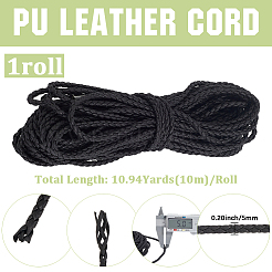 Cordino intrecciato in similpelle tondo da 10 m&nbsp;WL-GF0001-32C-05