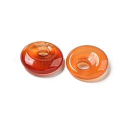 Donut/Pi-Scheiben-Anhänger aus natürlichem rotem Achat&nbsp;G-G142-02P