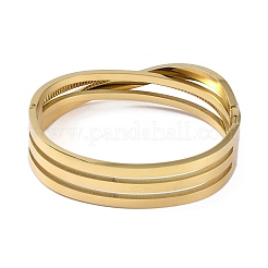 Brazalete con bisagras de rhinestone de cristal&nbsp;BJEW-M313-08B-G