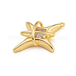 Cremagliera placcatura micro ottone spianare pendenti zirconi&nbsp;KK-U035-07G-02