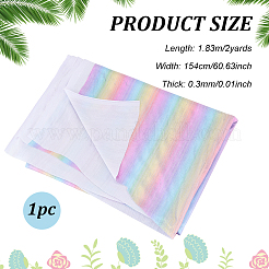 Regenbogenfarbener Polyesterstoff&nbsp;DIY-WH0430-671