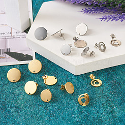 32 stücke 8 stile 201 edelstahl stud ohrring Zubehörse&nbsp;STAS-TA0001-93