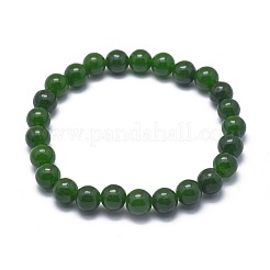 Natürliche taiwan jade bead stretch armbänder&nbsp;X-BJEW-K212-C-019
