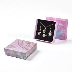 Mit Baumwolle gefüllte Geschenkbox aus Pappe Schmuckset-Boxen&nbsp;X1-CBOX-G018-E02