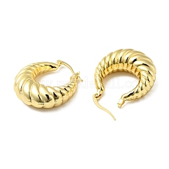 Orecchini a cerchio croissant in ottone da donna&nbsp;EJEW-A079-01G
