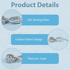 2 pieza 925 colgantes de plata de ley&nbsp;STER-HS0001-25P