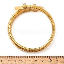 Pulseras elásticas de acero inoxidable 304 para mujer&nbsp;BJEW-A031-03G
