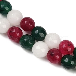 Natürliche weiße Jade perlen Stränge&nbsp;G-P580-A01-01