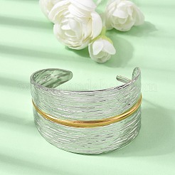 Bracciali a polsino in acciaio inossidabile 304 bicolore&nbsp;SA-CBA90C5-02A-PG