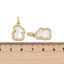 Ottone micro spianare pendenti zirconi&nbsp;KK-U058-20G