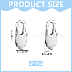 24 Stück Karabinerverschlüsse aus Edelstahl 304&nbsp;STAS-WR0001-51