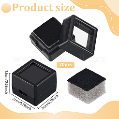 70 pièces coffrets cadeaux à bijoux en plastique abs&nbsp;CON-WH0088-88A-02